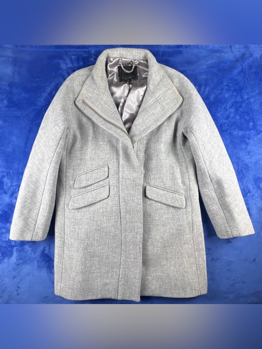 J. CREW Nello Gori Toscana Coat Italian Stadium-Cloth Wool Blend Size 10 Gray - Picture 1 of 14